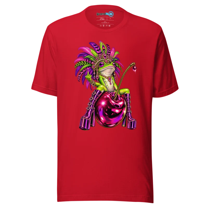 BrandNu Psychedelic Frog Royalty T-Shirt - Red - Front