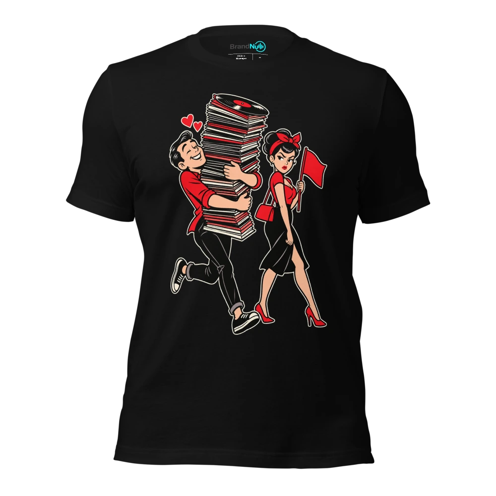 I KEPT THE RECORDS YOU KEPT THE RED FLAGS T Shirt Black Front