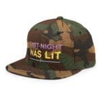 Last Night Was Lit Snapback Hat for Party Goers - Image 39