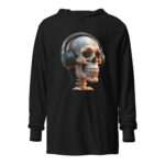 Skull DJ Vibes Hooded Tee for Music Enthusiasts - Image 2