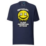 Official Sleep Prevention Officer – Yellow Dripping Smiley Rave T-Shirt - Image 5