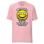 Official Sleep Prevention Officer – Yellow Dripping Smiley Rave T-Shirt - Image 9