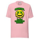 Official Sleep Prevention Officer – Yellow Dripping Smiley with Green Text Rave T-Shirt - Image 10