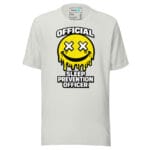 Official Sleep Prevention Officer – Yellow Dripping Smiley Rave T-Shirt - Image 13