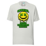 Official Sleep Prevention Officer – Yellow Dripping Smiley with Green Text Rave T-Shirt - Image 14