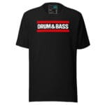 Classic Stripe Drum and Bass T Shirt DnB Block Logo
