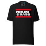 Modern Stripe Drum and Bass T Shirt DnB Logo Graphic