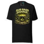 Sub Bass Damage Drum and Bass T Shirt DnB Sound System Graphic