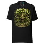 Jungle Massive Drum and Bass T Shirt DnB Creature Graphic Green Screen