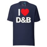 I Love Drum and Bass T Shirt DnB Minimal Heart Graphic - Image 5