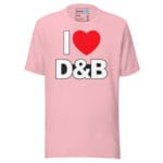 I Love Drum and Bass T Shirt DnB Minimal Heart Graphic - Image 9