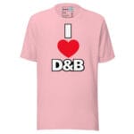 I Love Drum and Bass DnB T Shirt Minimal Heart Logo - Image 9