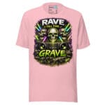 Rave Till The Grave Drum and Bass T Shirt DnB Skull Graphic Green Screen - Image 9