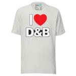 I Love Drum and Bass T Shirt DnB Minimal Heart Graphic - Image 13
