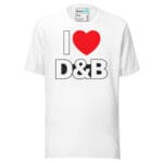 I Love Drum and Bass T Shirt DnB Minimal Heart Graphic - Image 17